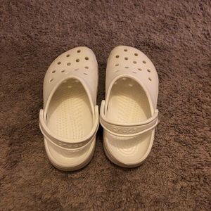 All white CROCS
